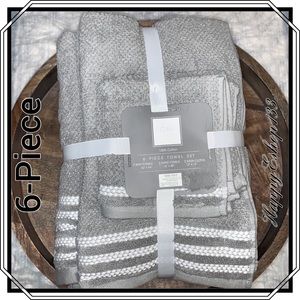 Soho Living 100% Cotton 6-Piece Towel Set Bath Hand Washcloths